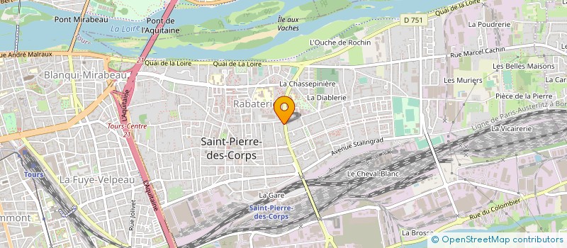 localisation de l'entreprise AUTOS PNEUS à SAINT-PIERRE-DES-CORPS