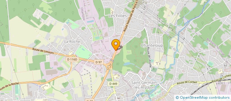 localisation de l'entreprise AUTOS-SUD 91 à SAINT-GERMAIN-LES-ARPAJON