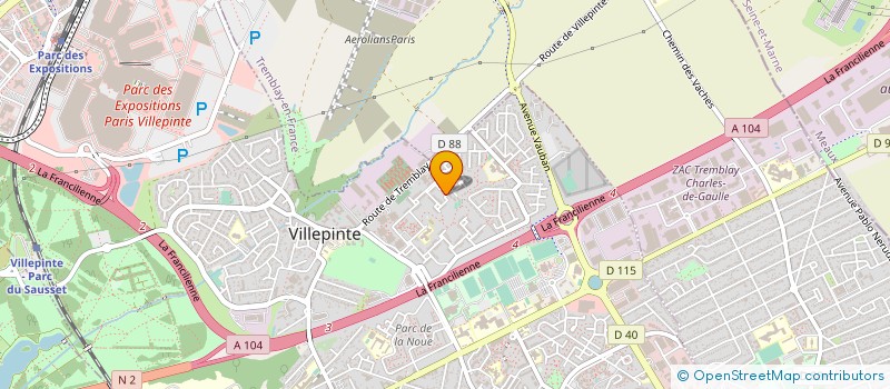 localisation de l'entreprise AUTOS'TITI à VILLEPINTE