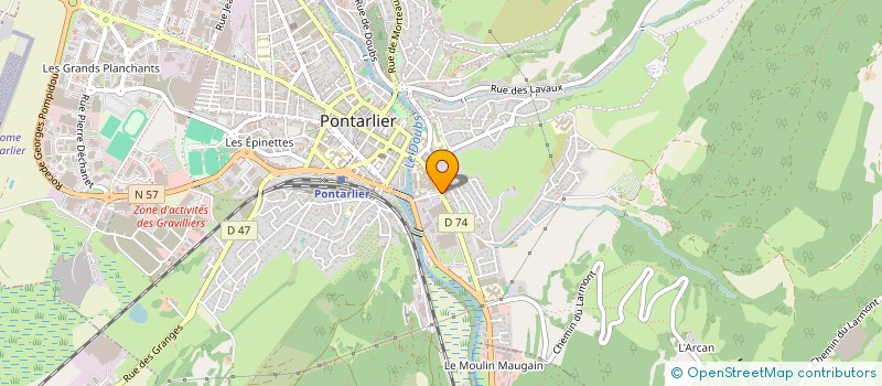 localisation de l'entreprise AUTOSERVICES  PONTARLIER