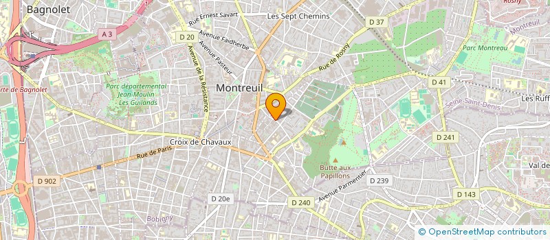 localisation de l'entreprise AUTOUR DES BEBES à MONTREUIL