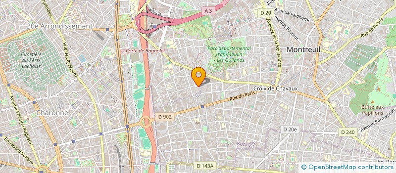 localisation de l'entreprise AUTOUR DU CHENE à BAGNOLET