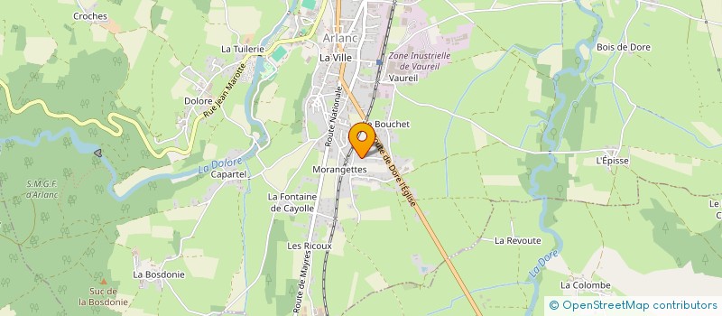 localisation de l'entreprise AUTOUR DU TIGRE TAICHI ARLANC  ARLANC