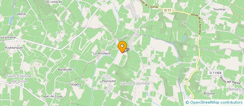 localisation de l'entreprise AUTOUR DU VIN  SAINTE-COLOMBE