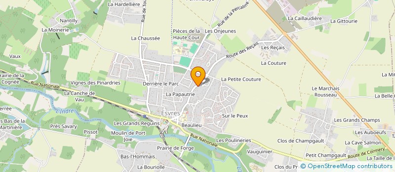 localisation de l'entreprise AUTOUR DU WING CHUN KUNG FU  ESVRES
