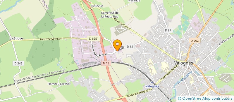 localisation de l'entreprise AUTOVAL  VALOGNES