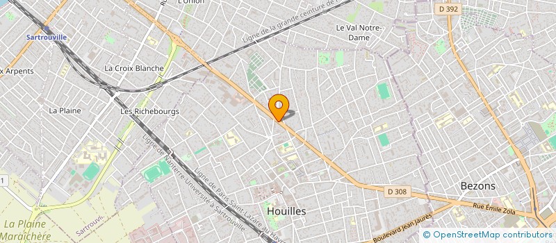 localisation de l'entreprise AUTOWAY  HOUILLES