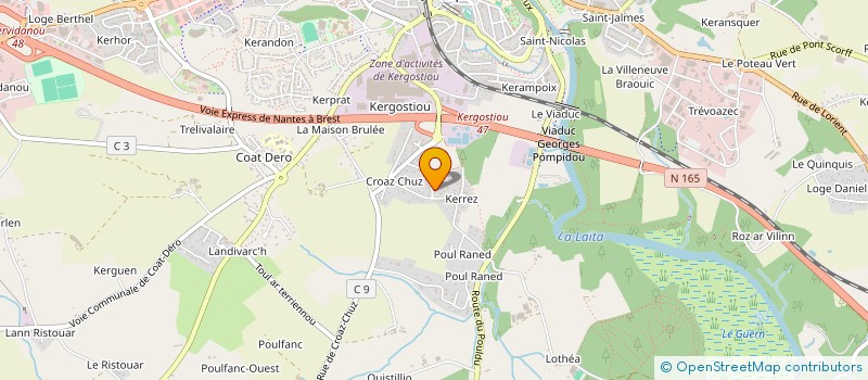 localisation de l'entreprise AUTOXPORT.EU  QUIMPERLE