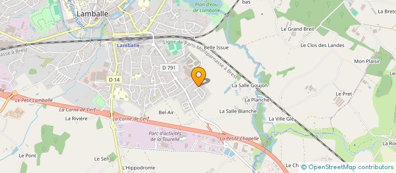 localisation de l'entreprise AUTRET - HENRY  LAMBALLE-ARMOR