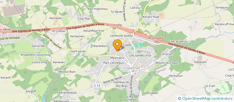 localisation de l'entreprise AUTRET-LARDERET  LOPERHET