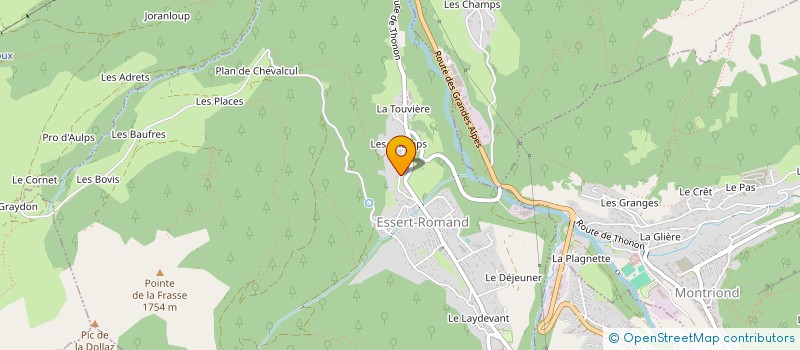localisation de l'entreprise AUVALP BOIS à ESSERT-ROMAND