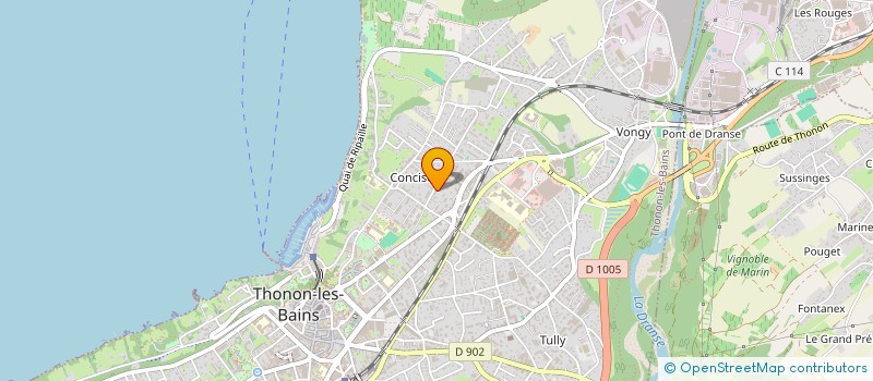localisation de l'entreprise AUVE  THONON-LES-BAINS