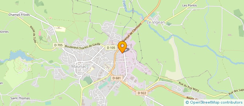 localisation de l'entreprise AUVENERGIE SARL à MAURIAC