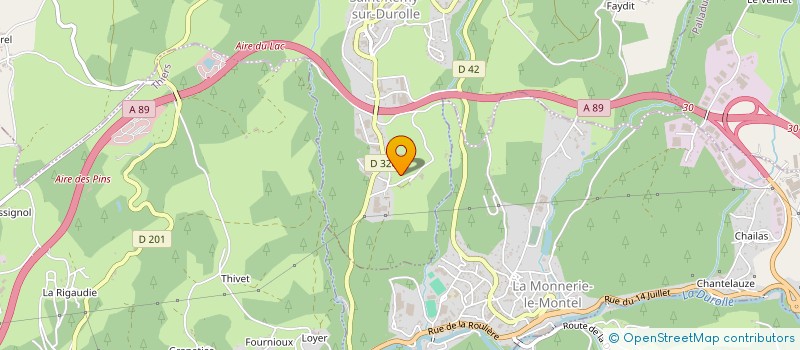localisation de l'entreprise AUVERFIL à SAINT-REMY-SUR-DUROLLE
