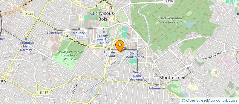 localisation de l'entreprise AUVERGNAT ETANCHEITE à CLICHY-SOUS-BOIS