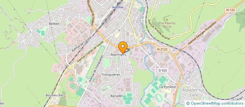 localisation de l'entreprise AUVERGNE AGRI TRAVAUX à AURILLAC