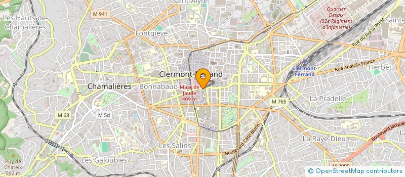 localisation de l'entreprise AUVERGNE ANNONCES à CLERMONT-FERRAND
