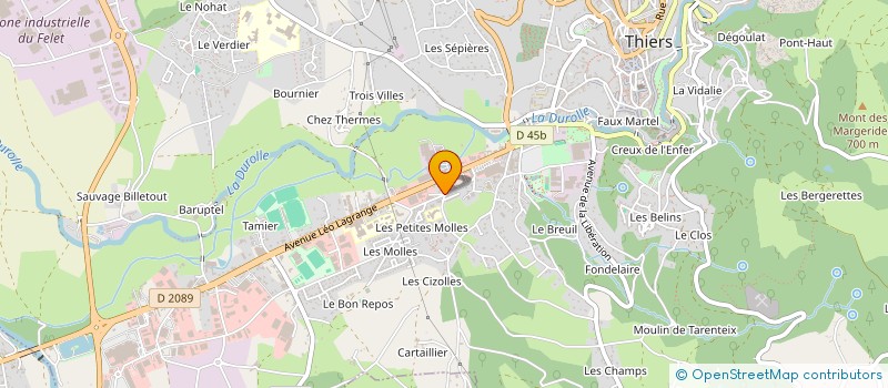 localisation de l'entreprise AUVERGNE ASSURANCE à THIERS