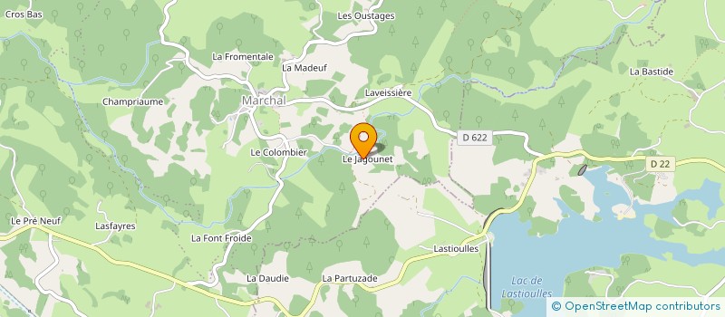 localisation de l'entreprise AUVERGNE AVENTURE CHALETS ET LOISIRS à CHAMPS-SUR-TARENTAINE-MARCHAL