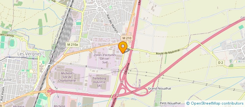 localisation de l'entreprise AUVERGNE BESSE DEMENAGEMENTS  GERZAT