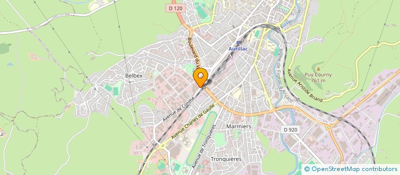 localisation de l'entreprise AUVERGNE CARBURANTS à AURILLAC