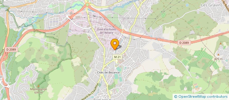 localisation de l'entreprise AUVERGNE CARRELAGE FINITION à ROMAGNAT