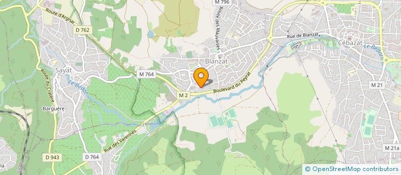 localisation de l'entreprise AUVERGNE CENTRE BOIS à BLANZAT
