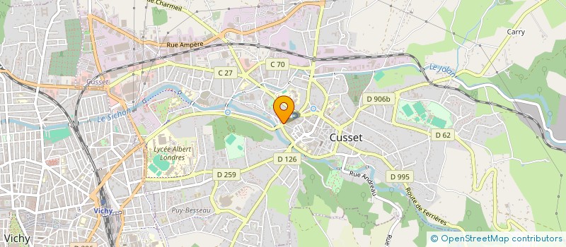 localisation de l'entreprise AUVERGNE CHAUFFAGE à CUSSET