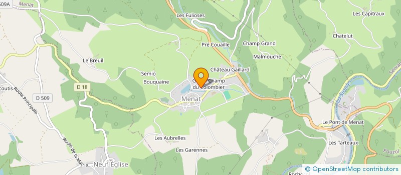 localisation de l'entreprise AUVERGNE COMBUSTIBLES SERVICE à MENAT