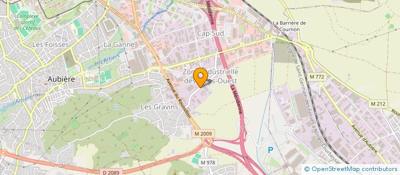 localisation de l'entreprise AUVERGNE COMMUNICATION à AUBIERE