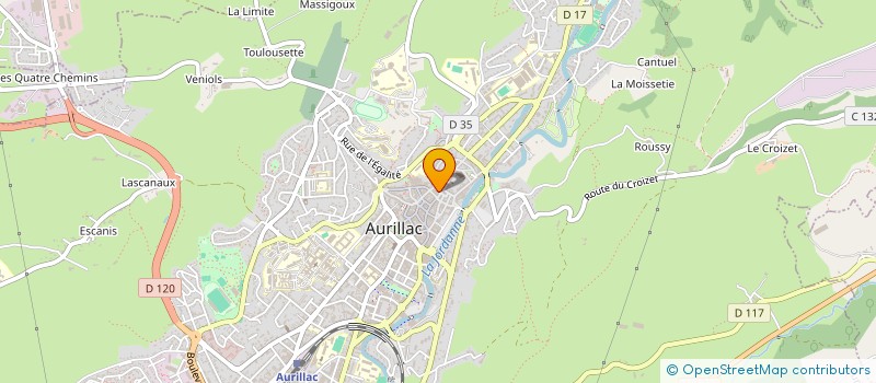 localisation de l'entreprise AUVERGNE CONFORT CHAUFFAGE à AURILLAC