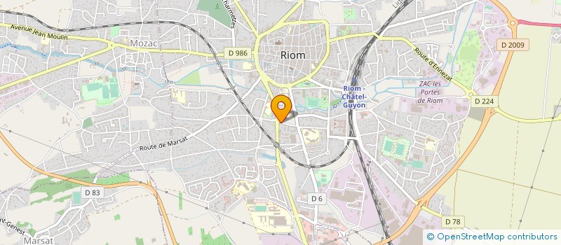 localisation de l'entreprise AUVERGNE COPIE SERVICE à RIOM