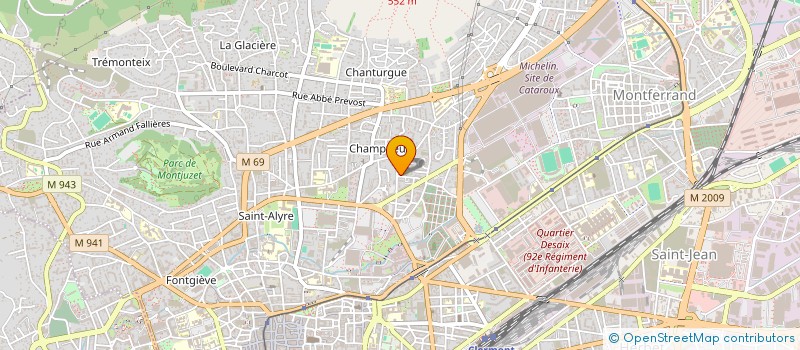 localisation de l'entreprise AUVERGNE COULEURS  CLERMONT-FERRAND