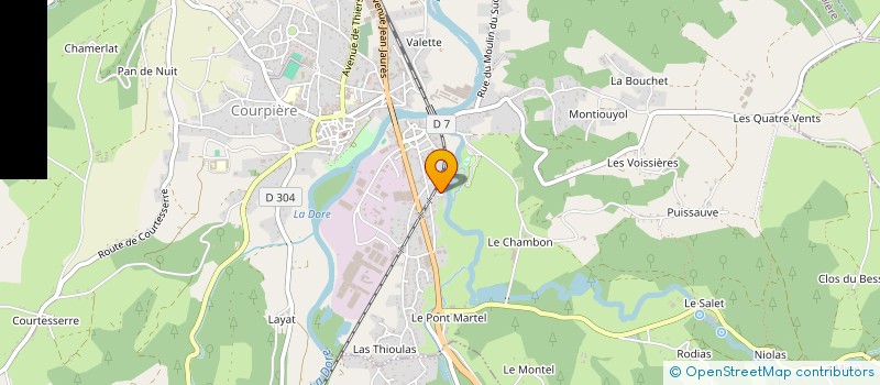 localisation de l'entreprise AUVERGNE COUTELLERIE à COURPIERE