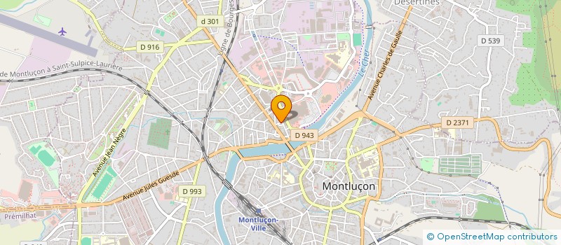 localisation de l'entreprise AUVERGNE CUISINES ET BAINS à MONTLUCON
