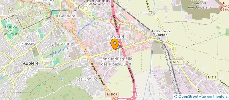 localisation de l'entreprise AUVERGNE DEPOT VENTE AUTOMOBILES à AUBIERE