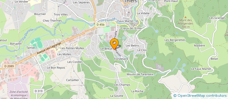 localisation de l'entreprise AUVERGNE DESENFUMAGE à THIERS