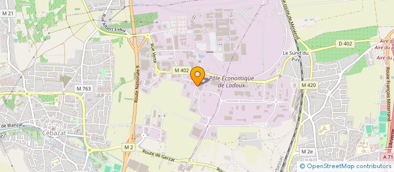 localisation de l'entreprise AUVERGNE DISTRIBUTION LOGISTIQUE  CEBAZAT