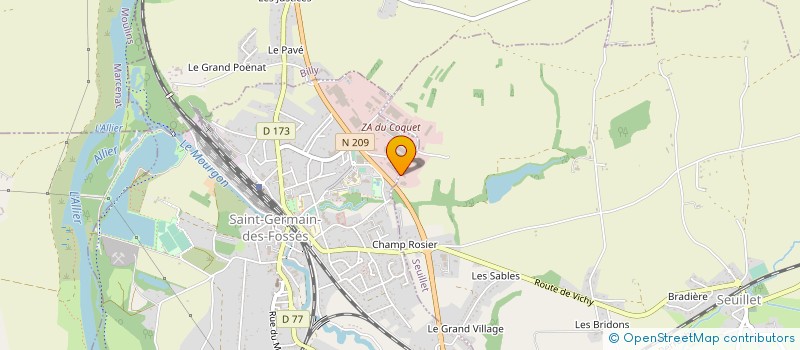 localisation de l'entreprise AUVERGNE ECO ENERGIE à CREUZIER-LE-VIEUX