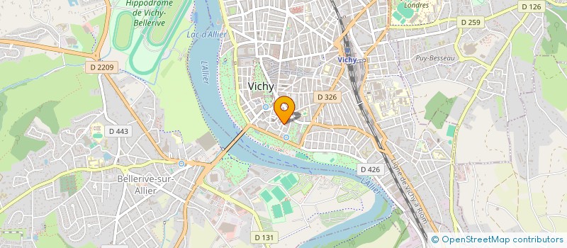 localisation de l'entreprise AUVERGNE ET PATRIMOINE à VICHY