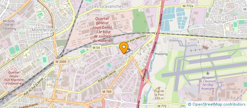 localisation de l'entreprise AUVERGNE ETANCHEITE à CLERMONT-FERRAND