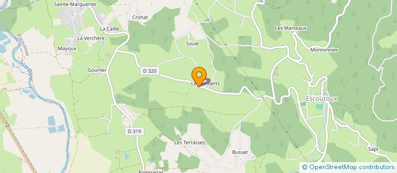 localisation de l'entreprise AUVERGNE ETUDES CONCEPTION OUTILLAGES 3D  ESCOUTOUX