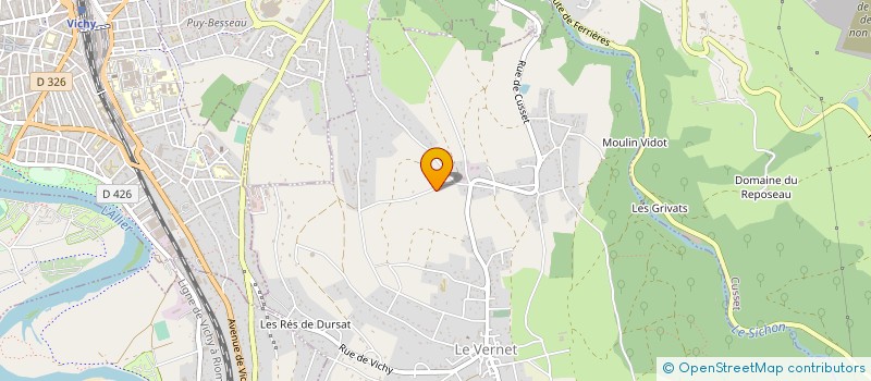 localisation de l'entreprise AUVERGNE FINITIONS BATIMENT à LE VERNET