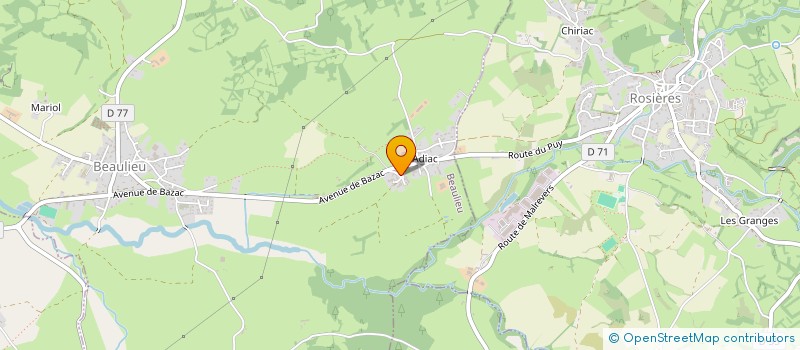 localisation de l'entreprise AUVERGNE HELICOPT AIR  BEAULIEU