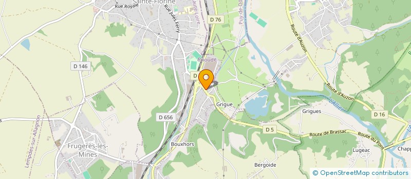 localisation de l'entreprise AUVERGNE INOX  SAINTE-FLORINE