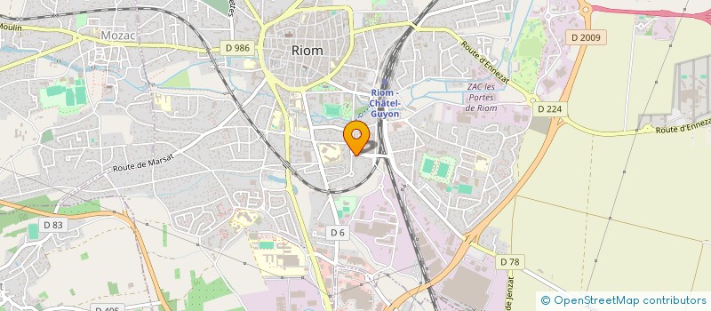 localisation de l'entreprise AUVERGNE KINE  RIOM