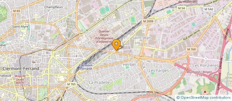 localisation de l'entreprise AUVERGNE LOCATIONS MEUBLES, A.L.M.  CLERMONT-FERRAND