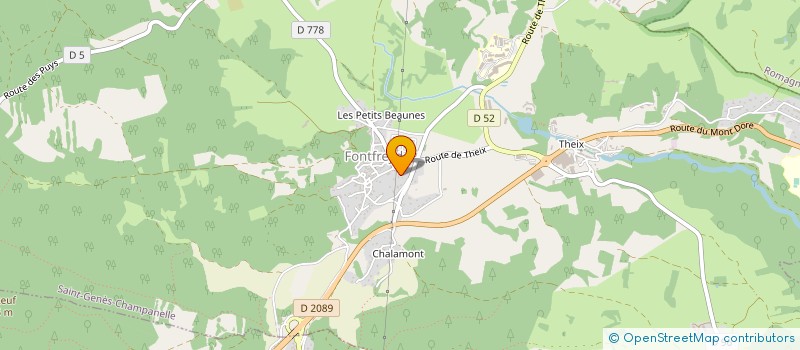 localisation de l'entreprise AUVERGNE PAYSAGE  SAINT-GENES-CHAMPANELLE