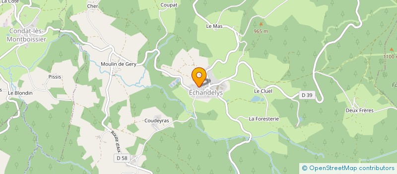 localisation de l'entreprise AUVERGNE PHOTOGRAPHIQUE EXPERIENCE  ECHANDELYS