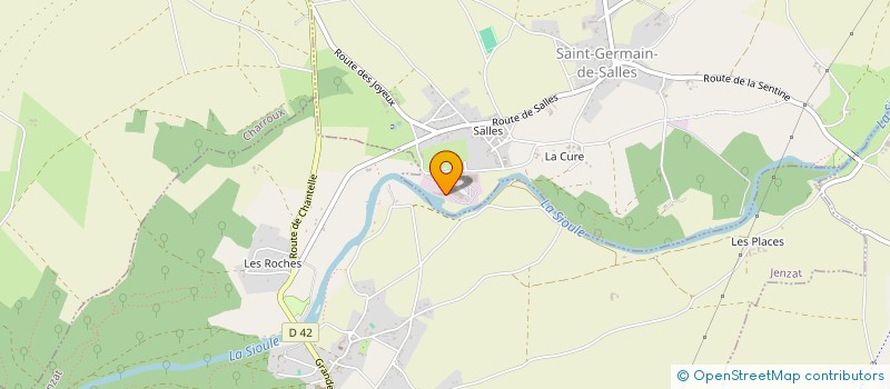 localisation de l'entreprise AUVERGNE POUSSINS à SAINT-GERMAIN-DE-SALLES